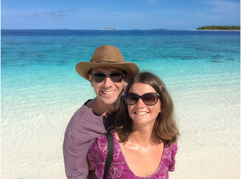 Erin McNeaney and Simon Fairbairn in the Republic of Maldives