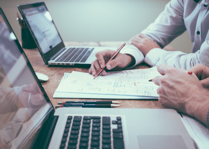 Accountants working