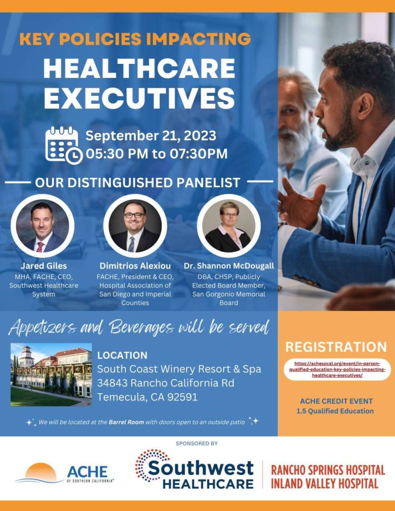 ACHE of Southern California InPerson Qualified Education Key