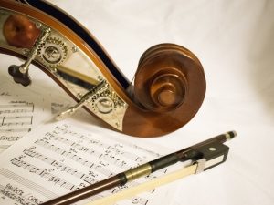 violin and sheet music