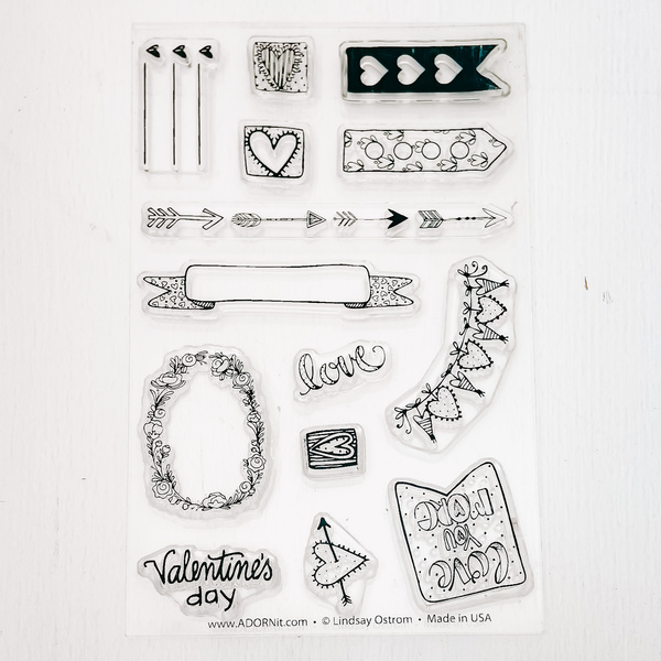 February Calendar Girl Stamp - Add On 4x6