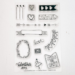 February Calendar Girl Stamp - Add On 4x6