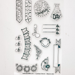 June Calendar Girl Stamp - Add On 4x6
