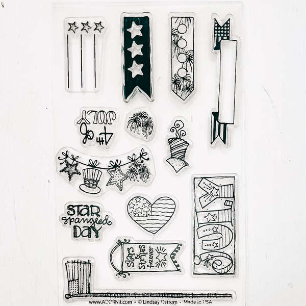 July Calendar Girl Stamp - Add On 4x6
