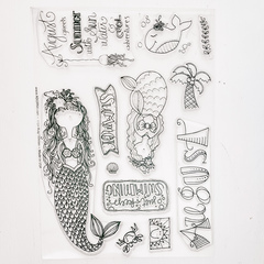 August Calendar Girl Stamp 6x8