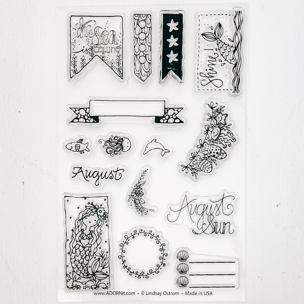 August Calendar Girl Stamp - Add On 4x6