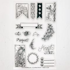 August Calendar Girl Stamp - Add On 4x6