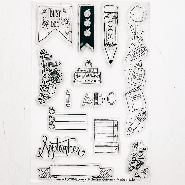 September Calendar Girl Stamp - Add On 4x6