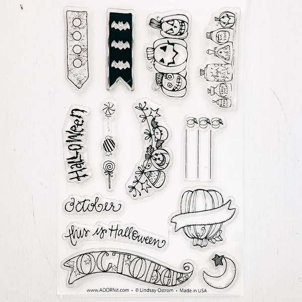 October Calendar Girl Stamp - Add On 4x6