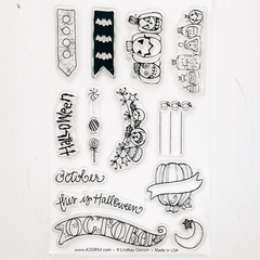 October Calendar Girl Stamp - Add On 4x6