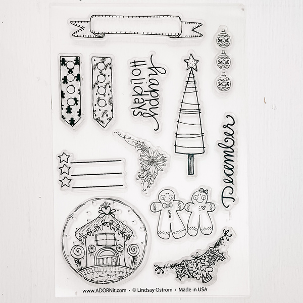 December Calendar Girl Stamp - Add On 4x6