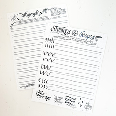 Calligraphy Duo Notepad Set
