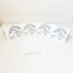 A Rainbow Waiting Greeting Cards & Envelopes (4) 4x5
