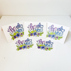 Lilac Thank You Greeting Cards (5) 5x7