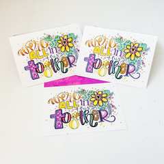 All in this Together Greeting Cards (3) 5x7