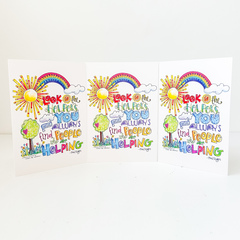 Helping Others Greeting Cards (3) 5x7