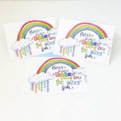 A Rainbow Waiting Greeting Cards (3) 5x7