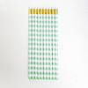 Mint green striped pencil pack of 10