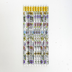 Floral Pencil Pack of 10