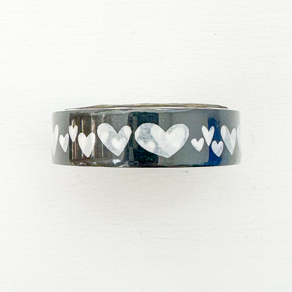 Black & White Hearts Washi Tape