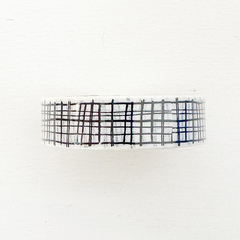 White w/ Black Grid Washi Tape