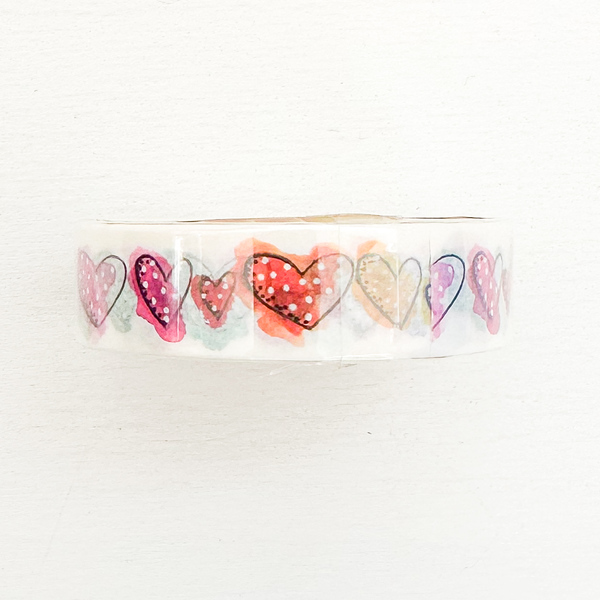 Rainbow Hearts Washi Tape