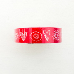 Red Hearts Washi Tape