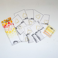 Postcard, Sticky Note, Paperclip Trio
