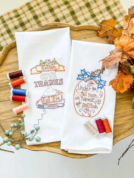 Give Thanks Tea Towel