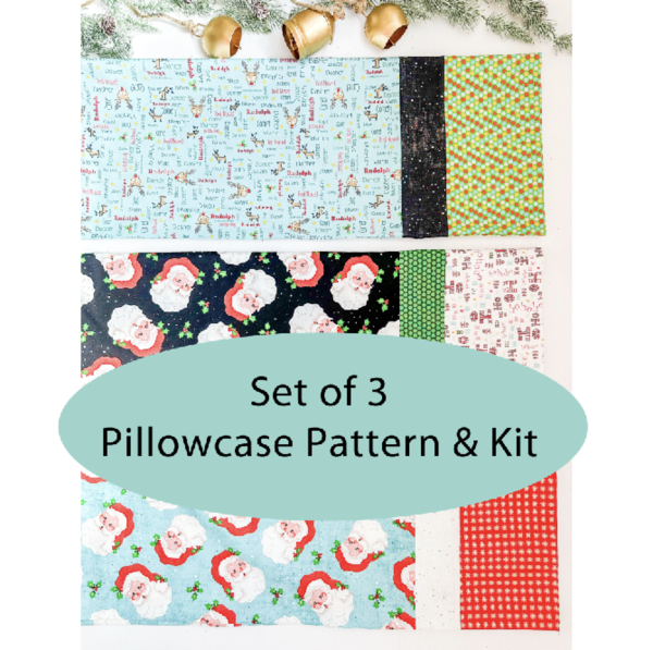 Set of 3 - Christmas Pillowcase Kit 