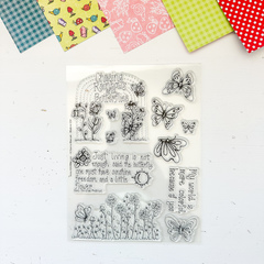 Butterfly Elements Stamp 6x8
