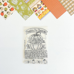 Pumpkin Cheesecake Recipe 4x6 Stamp
