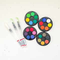 Watercolor Paint & Brush Duo