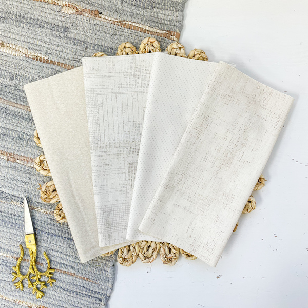 Embroidery Cream Stitch Fabric - Set of 4