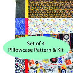 Set of 4 - Racecar Pillowcase Kit CLEARANCE
