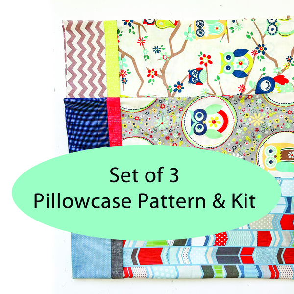 Set of 3 - Owl Pillowcase Kit CLEARANCE
