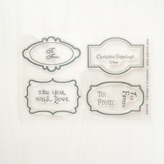 4x6 Clear Stamp - Labels for Gifting