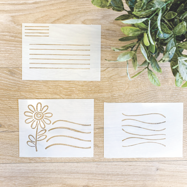 Address Stencil set of 3