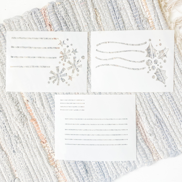 Holiday Addressing Guide Stencil - Set of 3