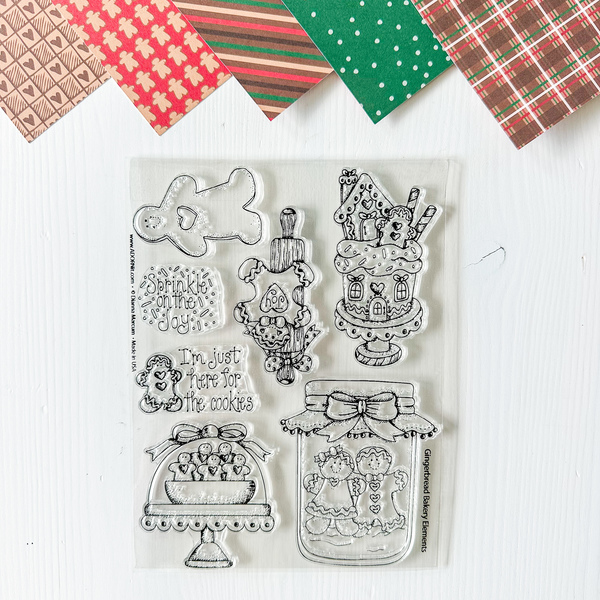 Gingerbread Bakery Elements 6x8 inches