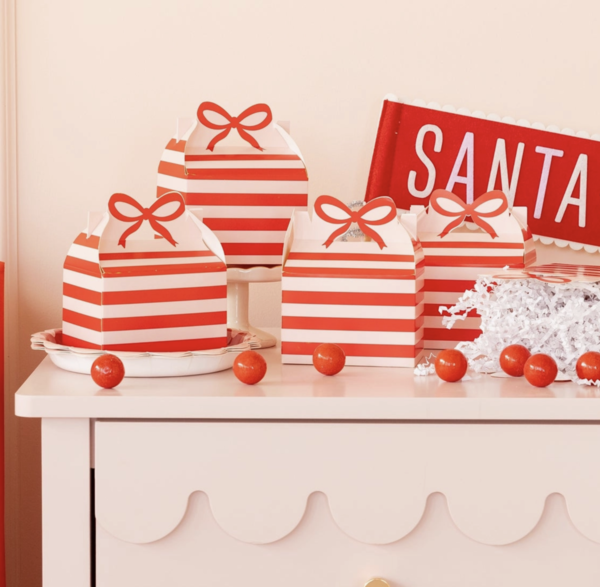 Treat Box - Red & Pink Stripes