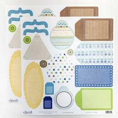 Cool Blue Tags 12x12