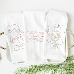Christmas Kisses BOGO Tea Towel