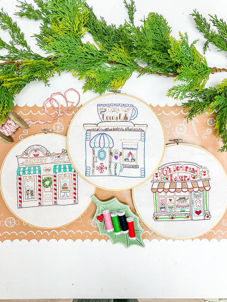 Christmas Village Embroidery Patterns
