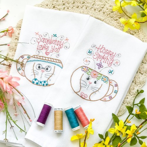 Bunny Mug Tea Towels