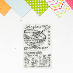 Coleslaw Recipe Add On Stamp 4x6