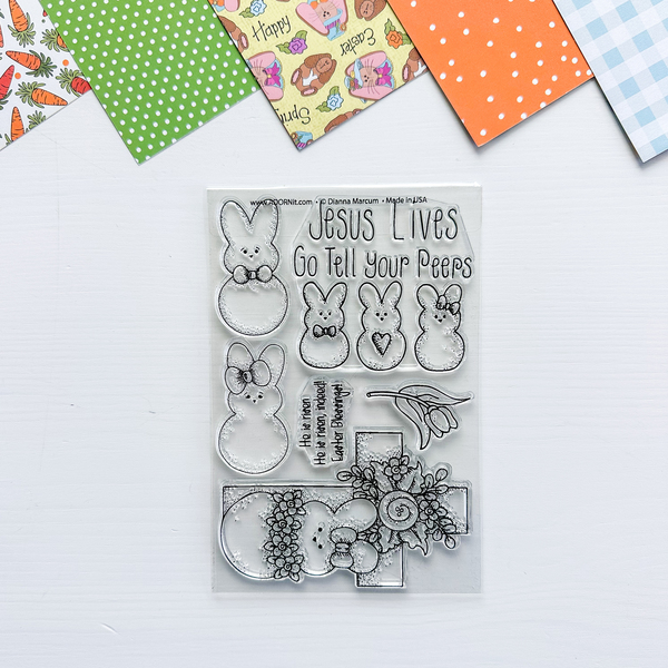 Jesus Lives Stamp 4x6