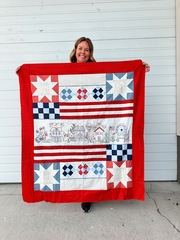Patriotic Parade Embroidery Quilt