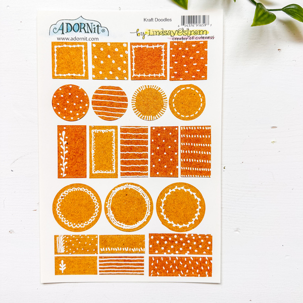 Kraft Doodles Sticker