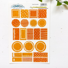 Kraft Doodles Sticker